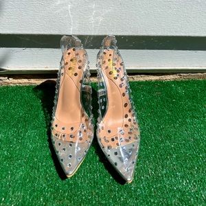 Beautiful silver heels from miss Lola 7.5